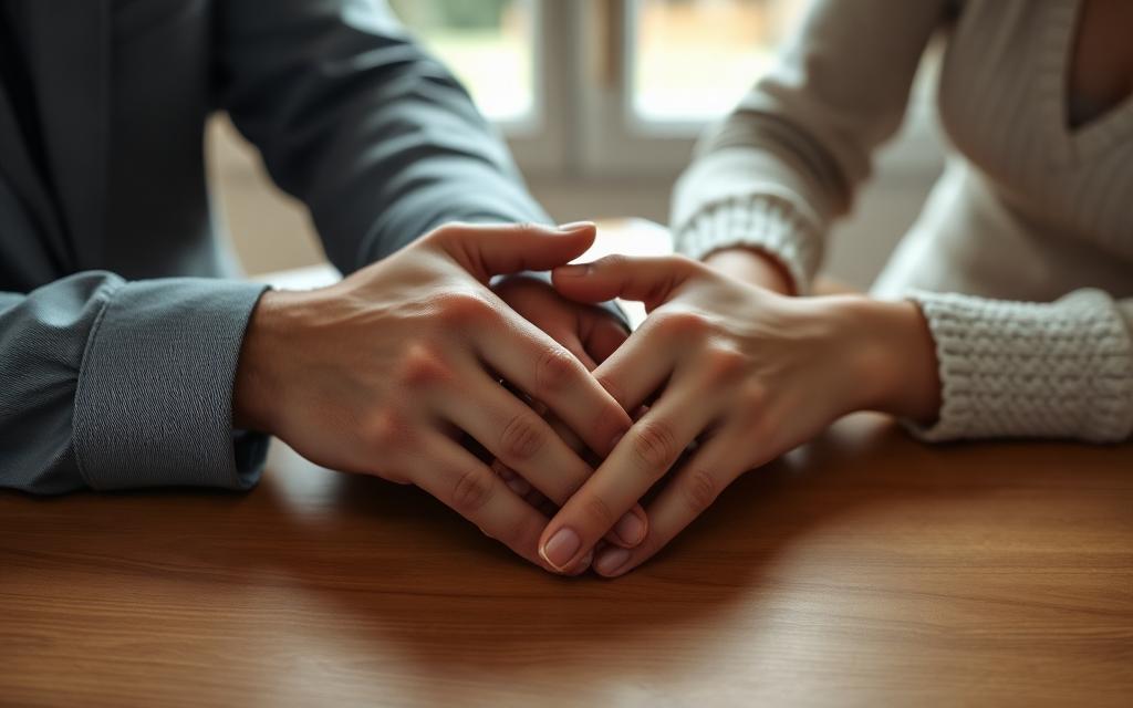 Pareja en terapia trabajando los bucles emocionales en Huelva