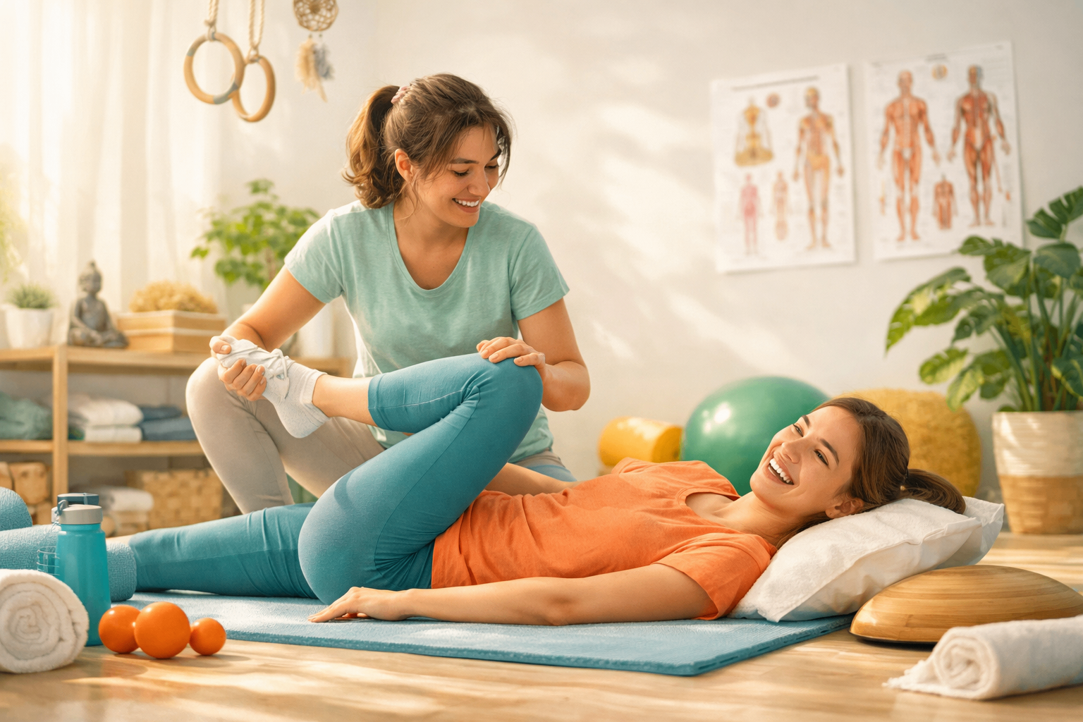 Fisioterapeuta realizando tratamiento en Clínica Neoka Huelva